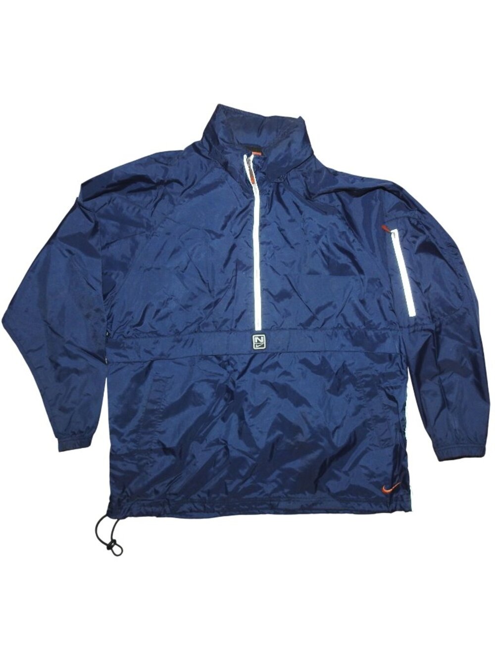 Vintage Y2K Nike Gray Label Pullover Wind Breaker Jacket Men's Large Blue Orange
